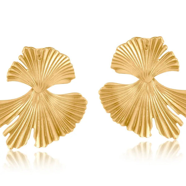 Ginkgo Leaf Earrings - Hauslife