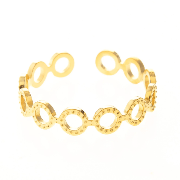 Gold Circles Adjustable Ring - Hauslife