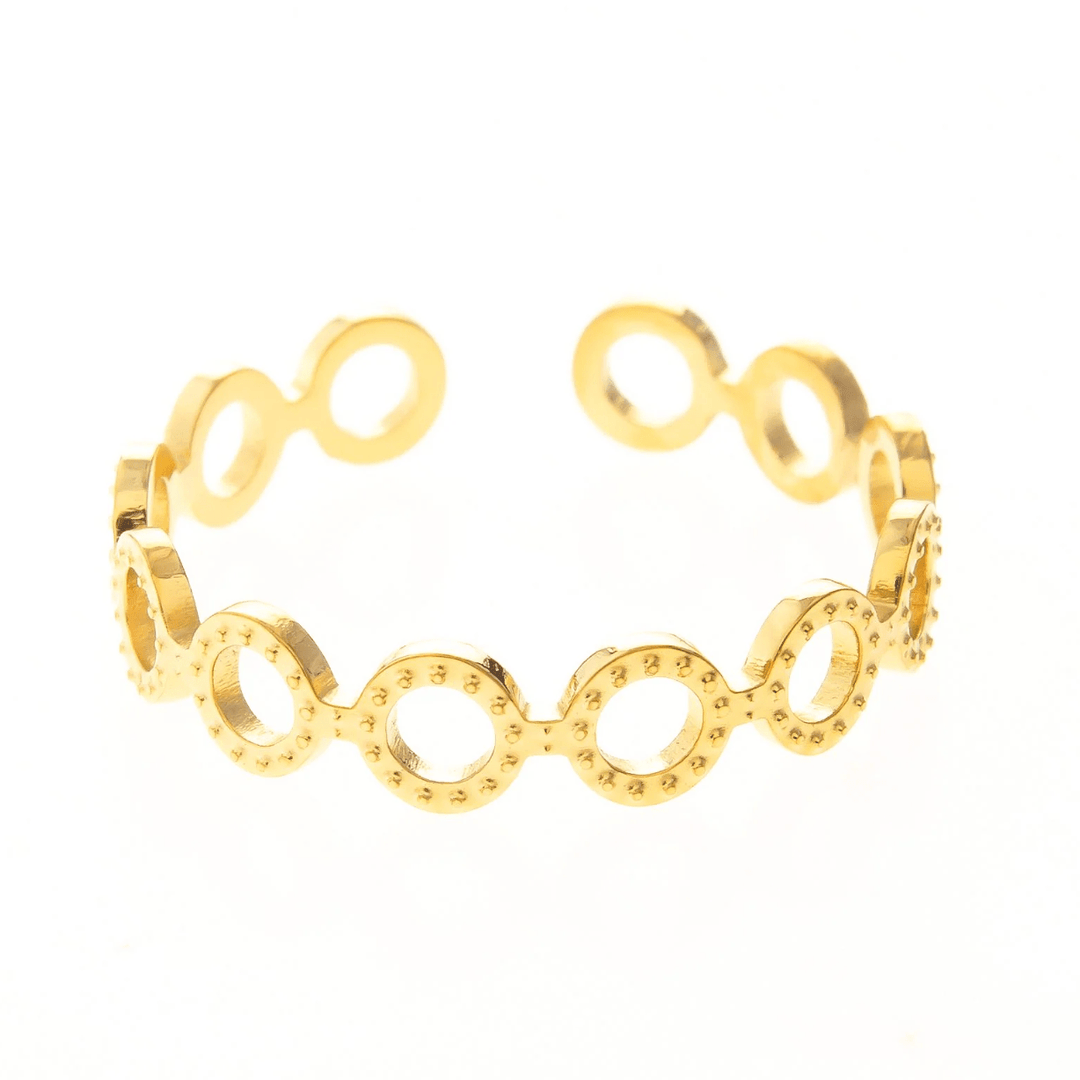 Gold Circles Adjustable Ring - Hauslife