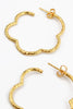 Gold Flower Hoop Earrings - Hauslife