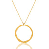 Gold Hammered Circle Necklace - Hauslife