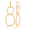 Gold Hammered Double Earrings - Hauslife