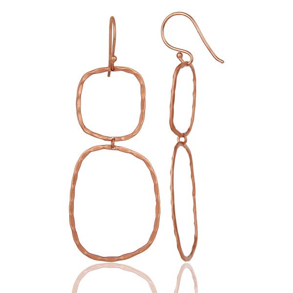 Gold Hammered Double Earrings - Hauslife