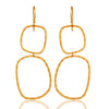 Gold Hammered Double Earrings - Hauslife