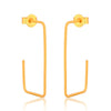 Gold Rectangular Hoop Earrings - Hauslife