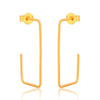 Gold Rectangular Hoop Earrings - Hauslife