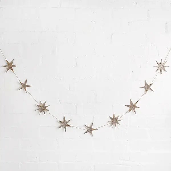 Gold Star Wood Garland 2M - Hauslife