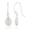 Gold/Silver Drop Earrings with Moonstone Bezel - Hauslife