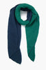 Green and Navy Blue Two Tone Colourblock Heavyweight Scarf - Hauslife