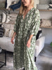 Green Handblock Maxi Dress - Hauslife