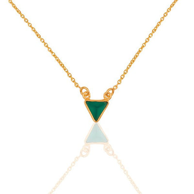 Green Malachite Triangle Necklace - Hauslife