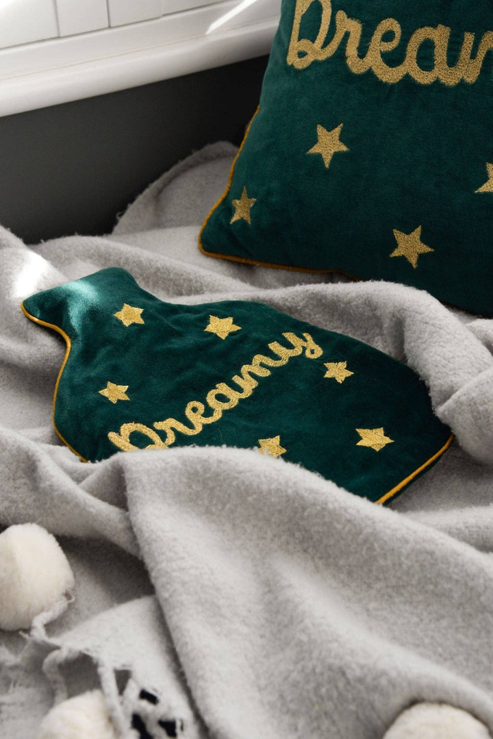 Green Velvet Hot Water Bottle - Hauslife