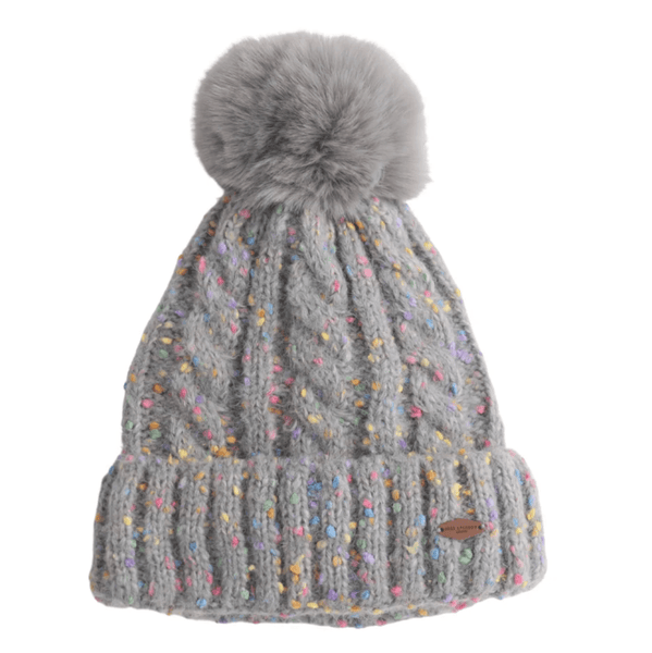 Grey Speckled Pom - Pom Beanie - Hauslife