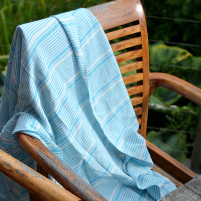 Hammam Throw/Towel - Blue Stripe - Hauslife