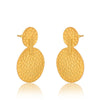 Hammered Double Disc Gold Earrings - Hauslife