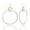 Hammered Gold and Silver Loop Earrings - Hauslife