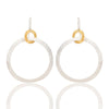 Hammered Gold and Silver Loop Earrings - Hauslife