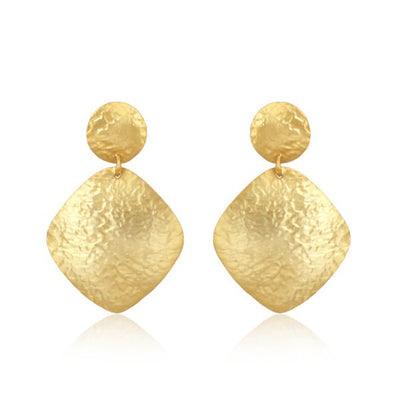 Hammered Gold Drop Earrings - Hauslife