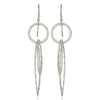 Hammered Silver Drop Earrings - Hauslife