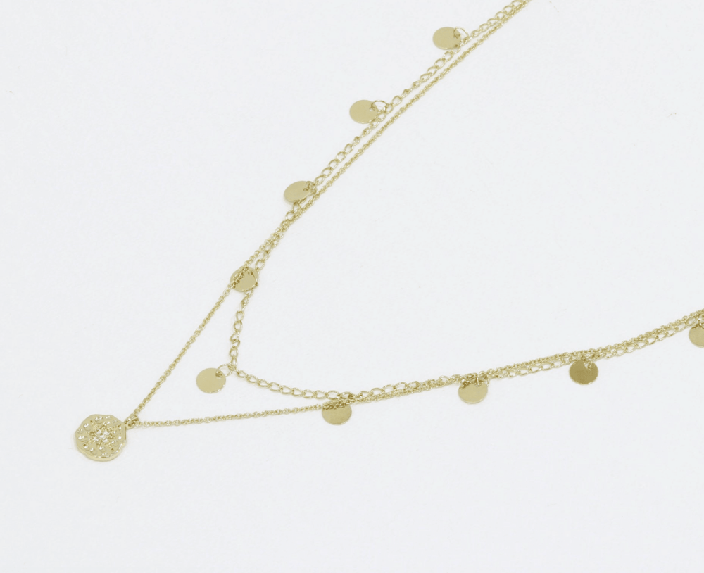 Hammered Star Double Necklace - Hauslife