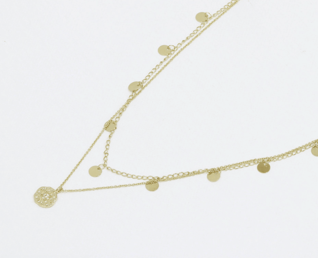 Hammered Star Double Necklace - Hauslife