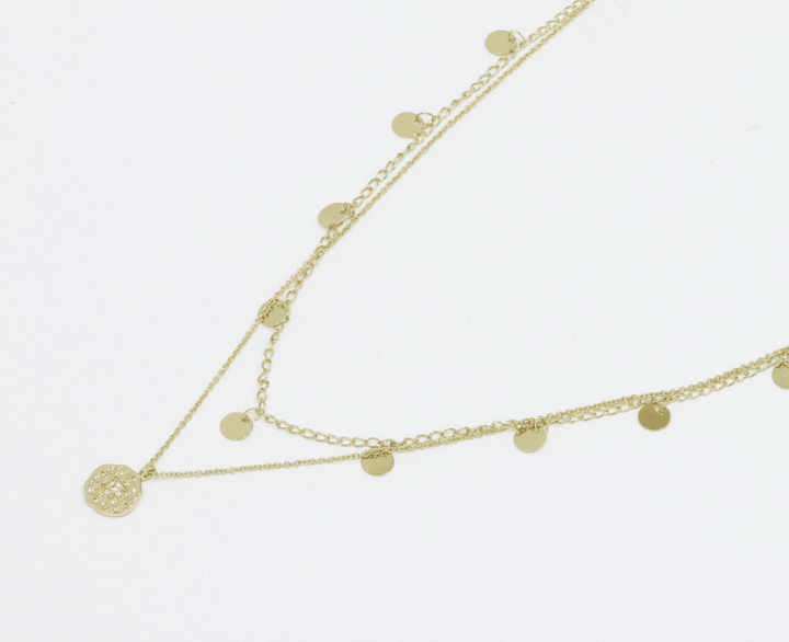 Hammered Star Double Necklace - Hauslife