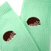 Hedgehog Socks | Ribbed Bamboo Socks | Green Socks - Hauslife