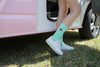 Hedgehog Socks | Ribbed Bamboo Socks | Green Socks - Hauslife