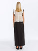 Hollow Knit Tank Top with Ruffle Sleeves - Hauslife