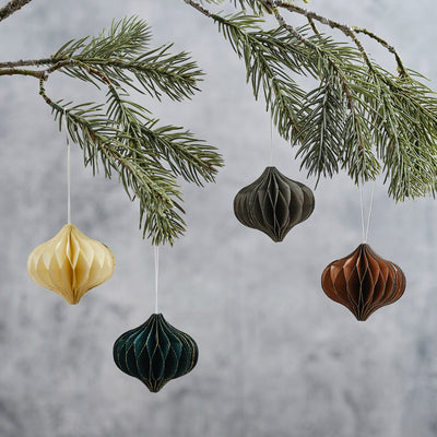 Honeycomb Paper Jewel Decorations - Set of Four - Hauslife
