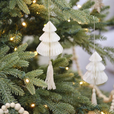 Honeycomb Paper Tree Decorations - Set of Four - Hauslife