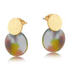 Hope Metal and Resin Small Disc Earrings - Hauslife