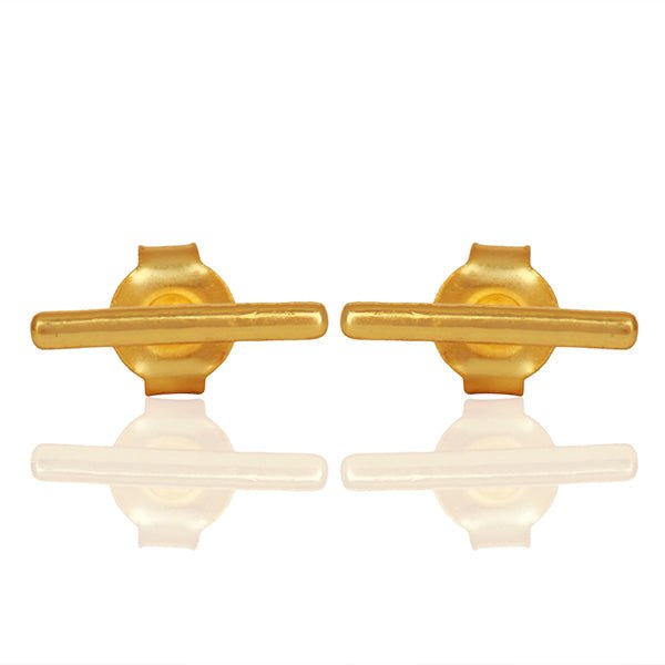 Horizontal Bar Gold Studs - Hauslife