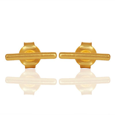 Horizontal Bar Gold Studs - Hauslife