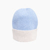 Ida Two Tone Beanie Hat in Light Blue/Cream - Hauslife