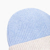 Ida Two Tone Beanie Hat in Light Blue/Cream - Hauslife
