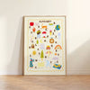 Illustrated Alphabet Art Print - Hauslife