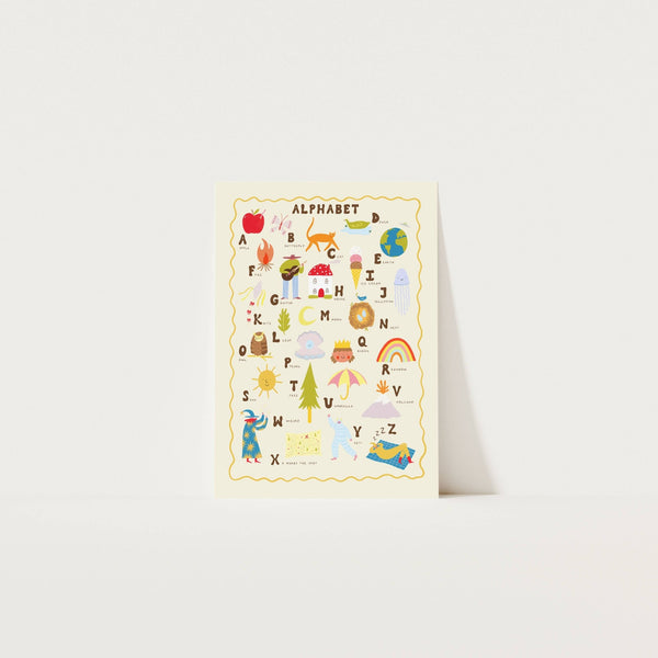 Illustrated Alphabet Art Print - Hauslife