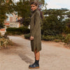 Joey Boucle Roll Neck Midi Dress - Khaki - Hauslife