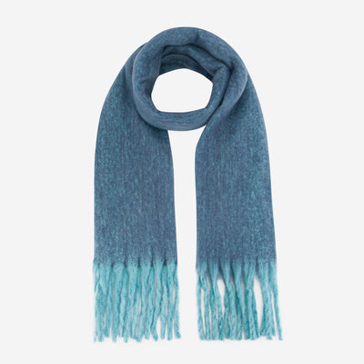 Jules Blue Colourblock Heavyweight Scarf - Hauslife