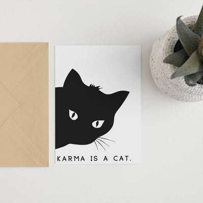 Karma is a cat 5x7 card - Hauslife