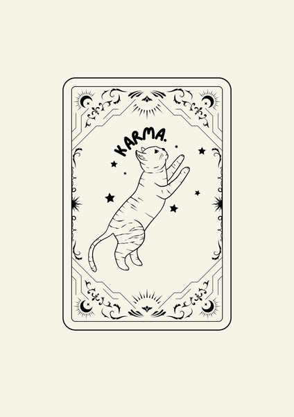Karma is a cat Taylor Swift Tarot inspired Print - Hauslife