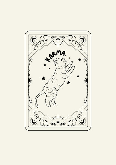 Karma is a cat Taylor Swift Tarot inspired Print - Hauslife