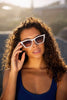 Klara Cat Eye Sunglasses - White - Hauslife