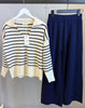 Knit Co - ords in Cream and Navy Stripes - Hauslife