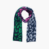 Kyra Navy Blue Leopard Heavyweight Scarf - Hauslife