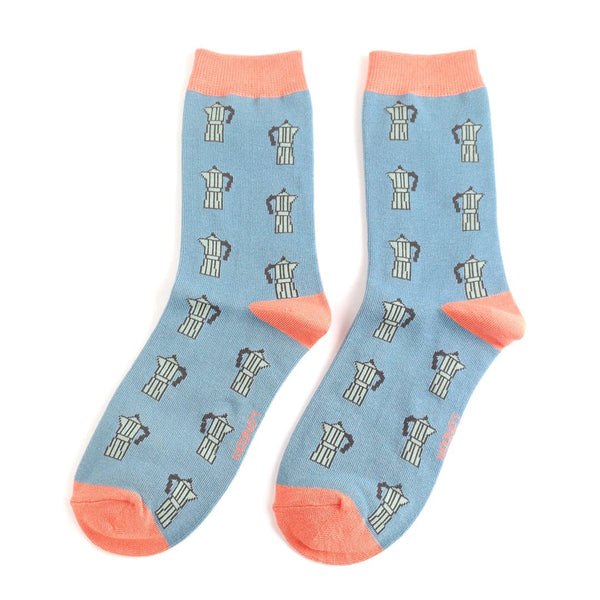 Ladies' Bamboo Socks - Cafetiere in Denim - Hauslife