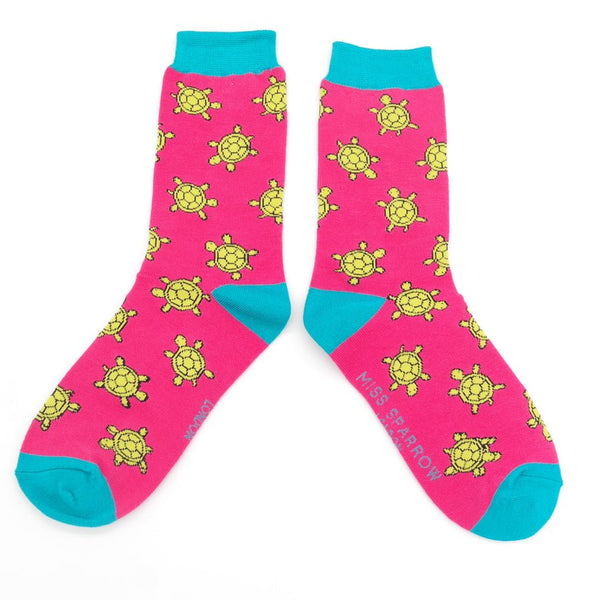 Ladies' Bamboo Socks - Cute Turtles - Hauslife