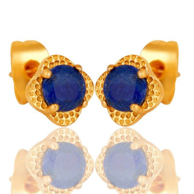 Lapis Lazuli Stud Earrings - Hauslife