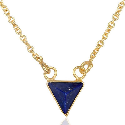 Lapis Lazuli Triangle Necklace - Hauslife